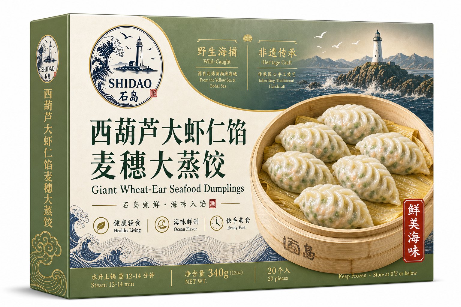 Zucchini Shrimp Wheat-Ear Dumplings